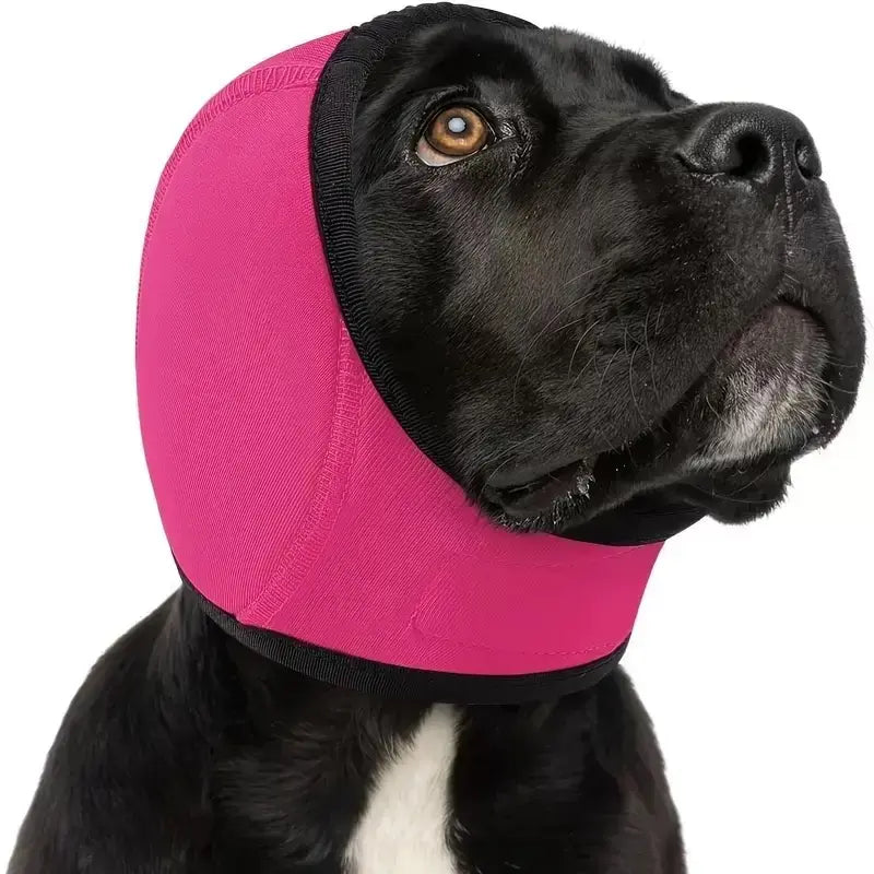 Dog Ears Cover, Dog Ear Muffs Noise Protection, Adjustable No Shake Ear Wrap Comfortable Quiet Dogs Calming Hood Blow,Doggy Head Warp Ear Protection for Hematoma Fireworks Bath Swim Blow