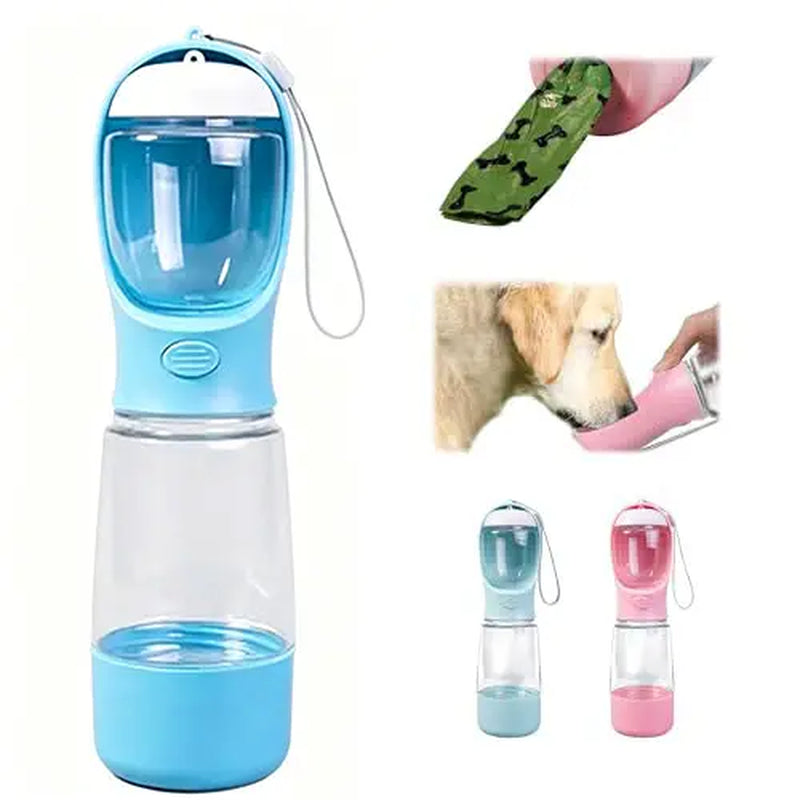 Dog Water Bottle with Food Container, Travelpuppy Water Bowl, Portable Pet Dispenser,Dog Stuff Accessories Items, Automaticfeeder Feeding, Puppy Essentials Necessitiesfor Yorkie Chihuahua Cat Walking and Hiking