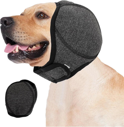 Dog Ears Cover, Dog Ear Muffs Noise Protection, Adjustable No Shake Ear Wrap Comfortable Quiet Dogs Calming Hood Blow,Doggy Head Warp Ear Protection for Hematoma Fireworks Bath Swim Blow