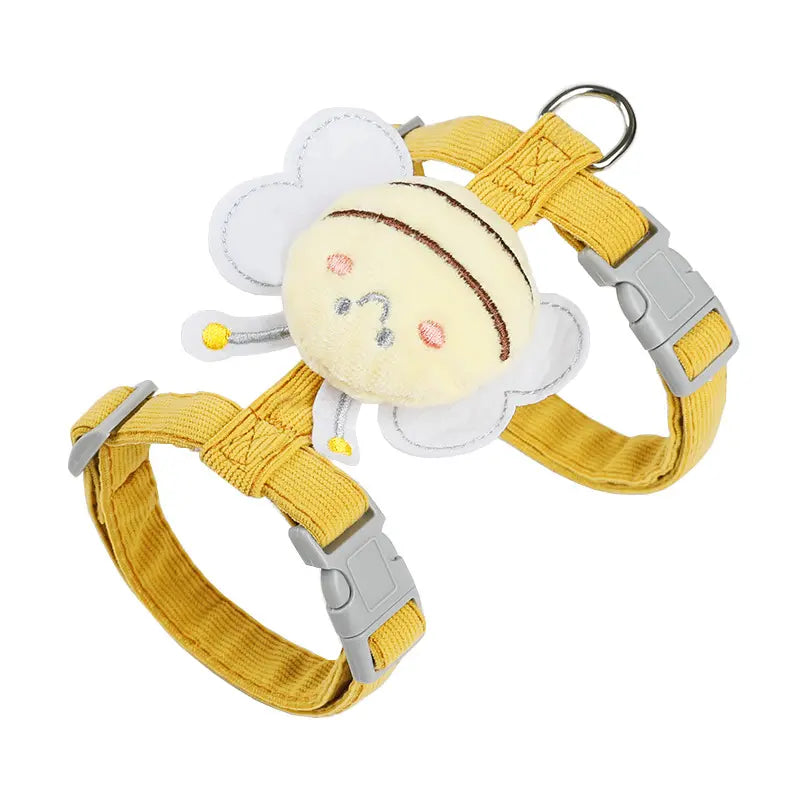 Ihubei Cute Cat Bee Harness & Leash Set - Escape Proof, Adorable, Soft Comfortable, Lightweight Pet Walking Harness- Sturdy Lock Anti-Breaking Not Strangling Stress Free for Safe Walks Collars for Small Medium Large Cats