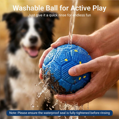 Sovelivee Interactive Dog Chew Toy Ball - 2026 Soccer Fest Edition Self-Moving Interactive Moving Ball, USB Rechargeable, Durable, Squeaky, for Dogs (Guards Fun When You'Re Away), Chew Toy Balls, Self-Moving Balls