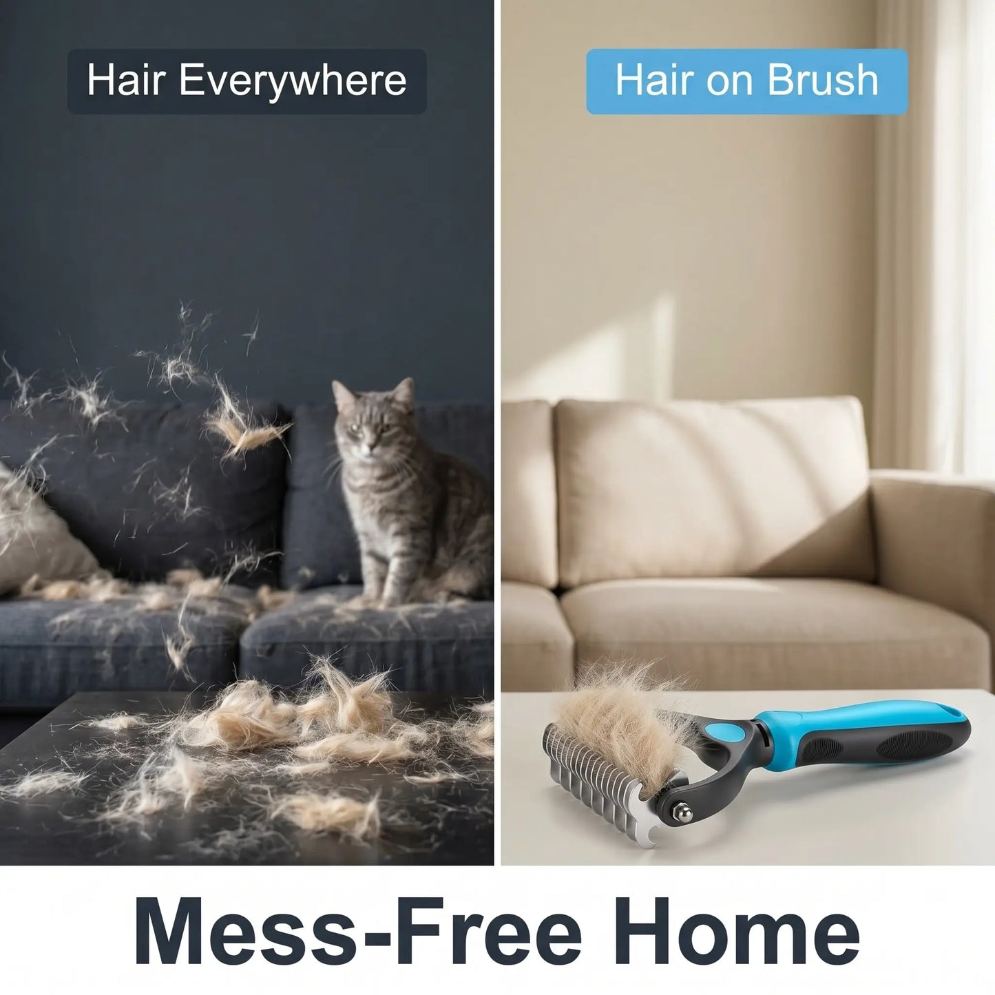 Universal Pet Detangling Comb for Dogs Grooming Tool Double-Sided Stainless Steel for Coat Care & Shedding Removal Easy to Use Essential Grooming Roller Hair Portable Outdoorfun Cat Groomer Tools Poodle Brush